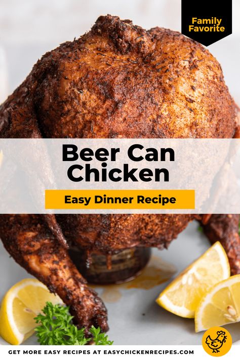 Beer Can Chicken Seasoning, Chicken On The Grill, Can Chicken Recipes, Cooking Whole Chicken, Beer Chicken, Can Chicken, Beer Can Chicken, Whole Chicken Recipes, Chicken Breast Recipes Easy