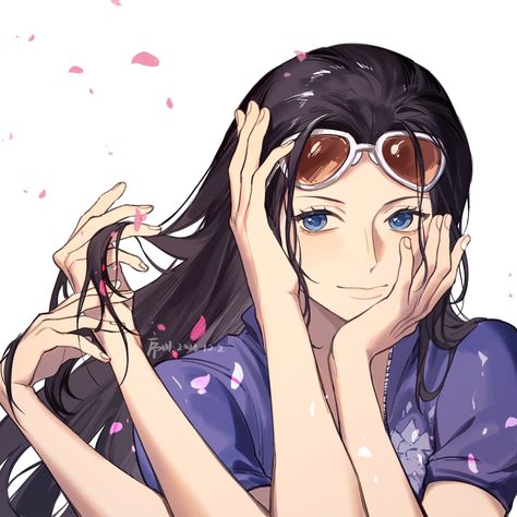 X Nico Robin Fanart, Robin Nico, Robin Fanart, Robin Drawing, Robin One Piece, Anime Avatar, One Piece Series, One Piece Cartoon, How To Draw Anime Hair