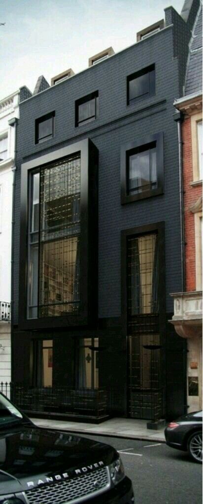 Apartment Exterior Design, Apartment Building Exterior, Cafe Exterior, Brick Face, Apartments Exterior, Apartment Exterior, Black Brick, Modern Architects, Structure Architecture