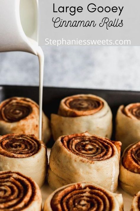 Cinnamon Rolls Bakery Style, Soft And Gooey Cinnamon Rolls, Tall Cinnamon Rolls, Xl Cinnamon Rolls, Extra Large Cinnamon Rolls Homemade, Big Fluffy Cinnamon Rolls, Best Gooey Cinnamon Rolls, Elevated Cinnamon Rolls, Bakery Style Cinnamon Rolls