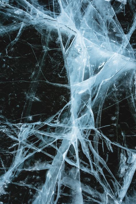 Spooky ice and black water by Studio Light & Shade on @creativemarket Black Ice Aesthetic, Ice Cracking, Ice Aesthetic, Water Texture, Oc Pokemon, Trendy Wall Decor, Lake Champlain, Black Ice, Frozen Lake