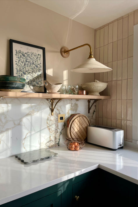 kitchen renovation Mid Century Renovation, Wet Room Flooring, Pink Tiles, Mid Century Kitchen, Everything But The House, Updating House, Apartment Inspiration, Kitchen Tiles, Beautiful Kitchens