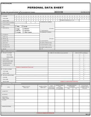 Personal sheet data form - Fill Out and Sign Printable PDF Template | SignNow Personal Data Sheet, Data Form, Infographic Powerpoint, Bio Data, Receipt Template, Pdf Templates, Ipad Tablet, Printable Signs, Data Sheets