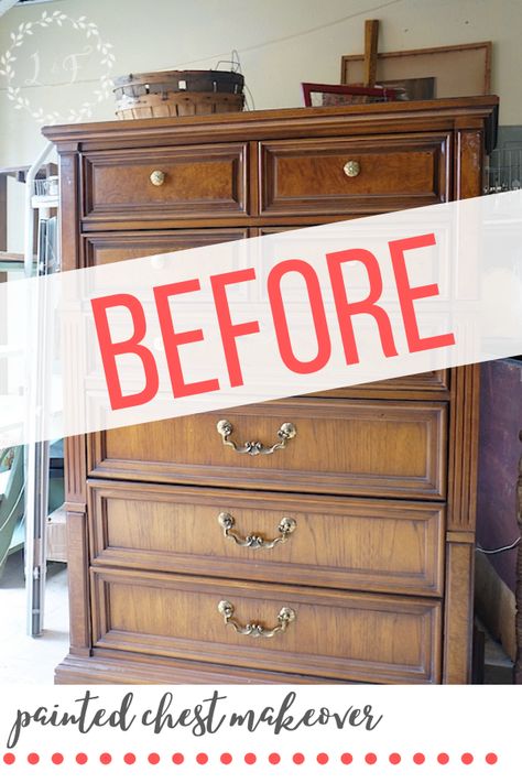 This Thomasville chest of drawers was a thrift store find. It’s a very sturdy, well-built piece, just a little outdated with that orangey-tone wood. A light blue paint color brings it back to life! #fusionmineralpaint #paintedchestofdrawers #bluepaintedfurniture Two Toned Chest Of Drawers, Two Tone Chest Of Drawers, Dresser Color Ideas Bedroom, Painting Chest Of Drawers Ideas, Old Chest Of Drawers Makeover, Drawer Painting Ideas, Painting Chest Of Drawers, Painted Chest Of Drawers Ideas, Light Blue Paint Color