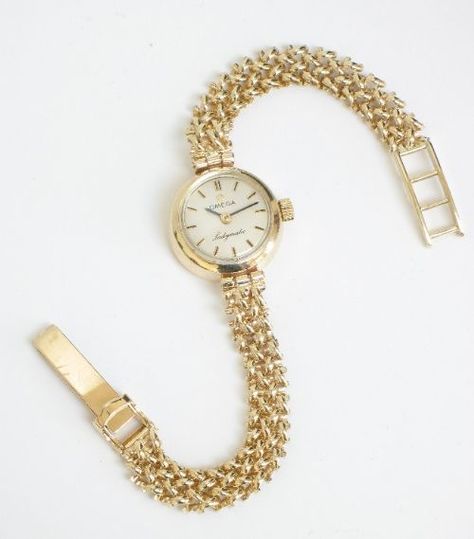 Exquisite Solid 9ct Gold Ladies Omega Ladymatic Automatic Cocktail Watch | 183633 | Sellingantiques.co.uk Real Gold Watches Women, Omega Womens Watch, Omega Ladymatic, Ladies Rolex Watches, Omega Watch Women, Unique Watches Women, Rolex Wrist Watch, Melinda Maria Jewelry, Vintage Gold Watch