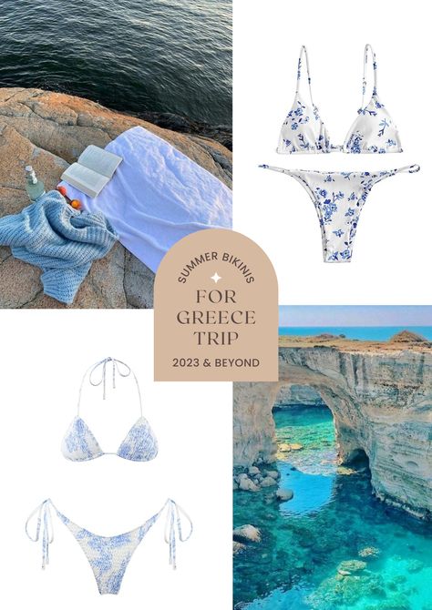 Affiliate Marketing Post, Holiday Bikinis, Summer Wishlist, Greece Outfit, Greek Pattern, Beach Stuff, Greece Holiday, Cute Bathing Suits, Summer Bikinis