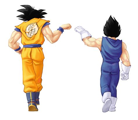 Goku & Vegeta fist bump Dragon Ball