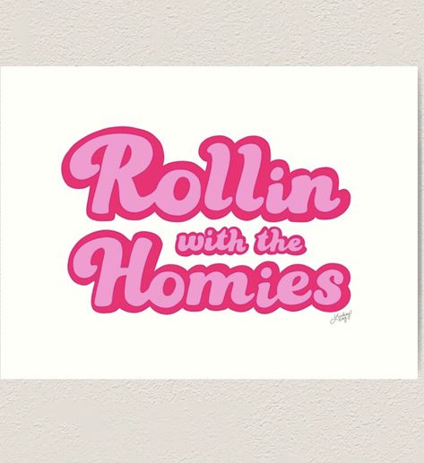 Rollin With The Homies, The Homies, Hand Drawn Lettering, Cotton Paper, Large Prints, Top Artists, Custom Sizing, Hand Drawn, Print Design