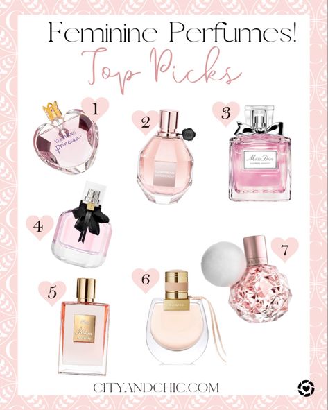 Light Feminine Perfume, Perfumes To Get, Everyday Perfume, Cashmere Perfume, Amazing Perfumes, Feminine Scents, Female Perfume, Princess Perfume, Perfume Ideas