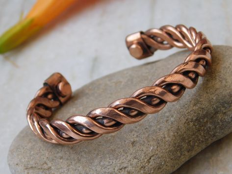 #Pure #solid #Copper #Handmade #Bangle #Bracelet #CopperBangle #Arthritis #Copperbracelet #BangleBracelet #CuffBangle #Birthdaygift #jewelry #giftforher #GiftsForHim Mens Copper Bracelet, Handmade Copper Bracelet, Handmade Bangle Bracelets, Autumn Palette, Copper Wire Jewelry, Guy Stuff, Copper Art, Les Chakras, Handmade Bangles