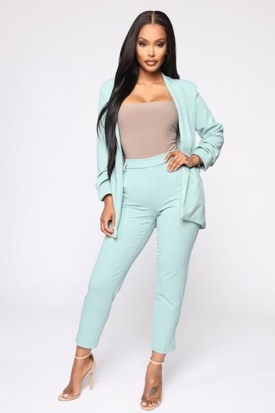 Celine Blazer, Art Pants, Mint Fashion, Classy Business Outfits, Outfit Cardigan, Fashion Nova Outfits, Classy Dress Outfits, Fashion Nova Models, Dress Slacks