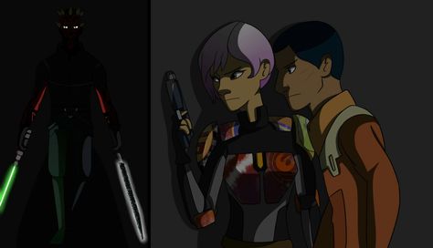 Ezra and Sabine / Sabezra Sabine And Ezra, Star Wars Ezra, Star Wars Rebels Characters, Ezra And Sabine, Star Wars Rebels Ezra, Cry Cry, Sw Rebels, Ezra Bridger, Sabine Wren