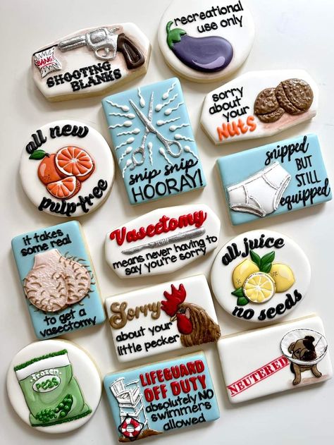 Vasectomy Care Package Ideas, Vasectomy Cake, Gender Party, Swim Team, So Sorry, Cookie Cake, Sweet Treat, Wish List, Sugar Cookies