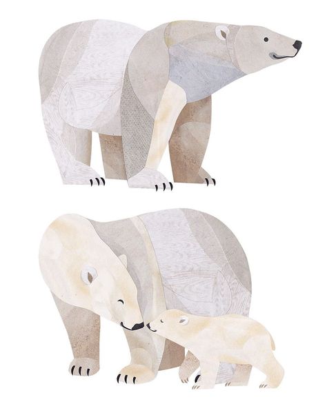 Jonathan Woodward on Instagram: “More character designs for children’s picture books today. These cut paper collage polar bear characters were something I was playing…” Polar Bear Art Preschool, Polar Bear Character Design, Polar Bear Photography, Polar Bear Illustration, Polar Bear Art, S Picture, Bear Character, Bear Illustration, Bear Art