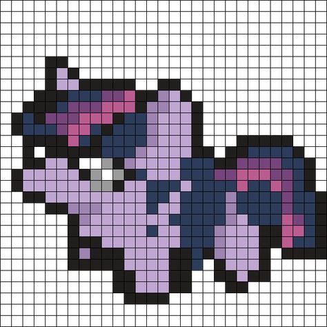 Goofy Twlight Perler Bead Pattern | Bead Sprites | Characters Fuse Bead Patterns Playing Minecraft, Drawing Patterns, Perler Ideas, Xstitch Patterns, Fuse Bead Patterns, Pixel Art Templates, Art Templates, Pattern Maker, Kandi Patterns