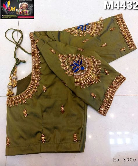 Arri Work Design, Aari Designs For Blouse, Mirror Blouse Design, Dress Designs For Stitching, Pink Blouse Designs, Hand Work Design, Aari Designs, Aari Blouse, Traditional Blouse Designs