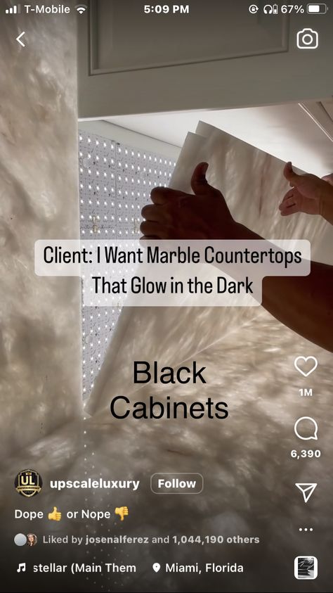 Glow In The Dark Marble Countertops, Glowing Countertop, Dark Marble Countertops, Dark Countertops, Dark Kitchen, Rooftop Garden, Marble Countertops, In The Dark, Kitchen Ideas