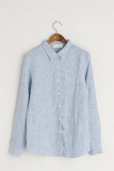 18 Linen Shirts You Need For Summer | sheerluxe.com Adidas Tshirt Women Outfit, Adidas Tshirt, Oversized Linen Shirt, Striped Linen Shirt, Striped Linen, Linen Shirt, White Shirt, Blue Stripes, White Stripe