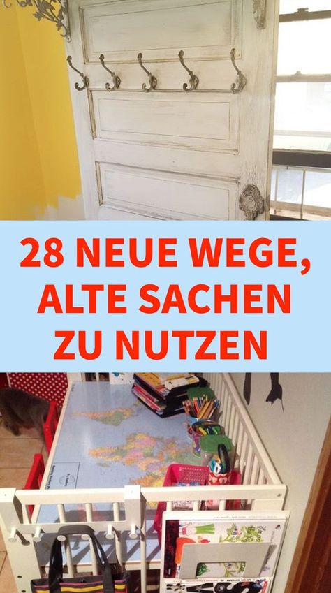 28 neue Wege, alte Sachen zu nutzen Ob aus alten Obstkisten oder Brotkästen – Möbel aus Müll zu bauen, liegt voll im Trend. 29 Upcycling-Ideen geben dir tolle Inspirationen, wie du Regale und andere Möbel selber bauen kannst. #möbelselberbauen #upcyclingideen #regaleselberbauen #obstkisten #möbelausmüll #diy Organisation Hacks, Diy Upcycling, Diy Trends, Ikea Diy, Baby Diy, Diy Organization, Ikea Hack, 5 Minute Crafts, Diy Kitchen