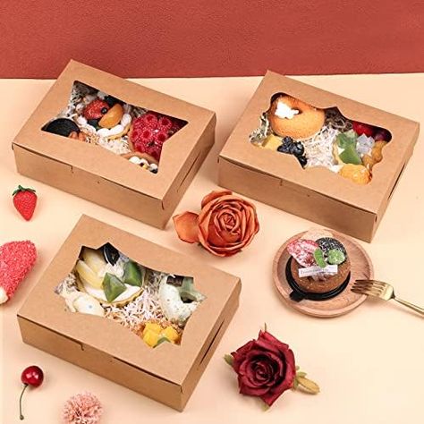 Wholesale TOMNK 24pcs 8x6x2.5 ​Inches Cookie Boxes, Bakery Boxes with 3 Style Window, Treat Boxes, Pastry Pie Boxes for Chocolate Strawberries, Donuts, Cupcakes, Muffins and Dessert Factory Check more at https://www.packagingeye.com/product/wholesale-tomnk-24pcs-8x6x2-5-inches-cookie-boxes-bakery-boxes-with-3-style-window-treat-boxes-pastry-pie-boxes-for-chocolate-strawberries-donuts-cupcakes-muffins-and-dessert-factory Sweets Cupcakes, Amazon Wholesale, Donut Cupcakes, Pie Box, Strawberry Donuts, Cookie Boxes, Bakery Boxes, Bakery Box, Pastry Pie