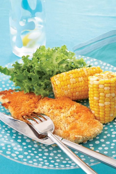 Potato Chip-Crusted Chicken - Official Site for Celebrity Chef Devin Alexander Potato Chip Crusted Chicken, Chip Crusted Chicken, Chip Chicken, Potato Chip Chicken, Rotisserie Chicken Recipe, Potato Chip, Get Lucky, Crusted Chicken, Cheese Flavor