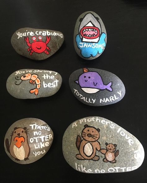 Pun Painted Rocks, Corny Cards, Rock Puns, Punny Puns, Funny Rock, The Font, Natural Background, Painting Rocks, Rock Ideas