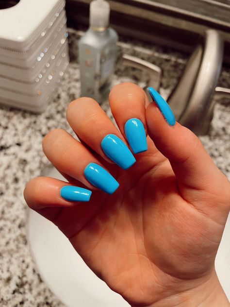 Miami Blue Nails, Hot Blue Nails, Electric Blue Nails, Blue Nail Inspo, Neon Blue Nails, Bright Blue Nails, Preppy Nails, Cowboy Nails, Spirit Fingers