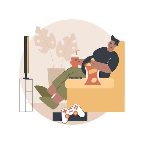 Sedentary Lifestyle Illustration, Laptop Cartoon, Sedentary Lifestyle, Lifestyle Illustration, Abstract Illustration, Poster Ideas, Yay Images, Vector Artwork, Perfect Image