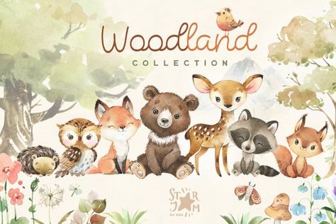 Alice In Wonderland Clipart, Nature Nursery, Owl Bear, Woodland Illustration, Woodland Clipart, Bunny Watercolor, Natural Nursery, Animal Watercolor, Bunny Drawing