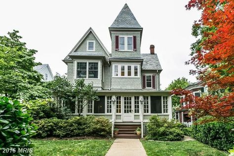 Baltimore House, Purple Home, Baltimore Md, City Streets, Queen Anne, Victorian Homes, Old Houses, Baltimore, The 3