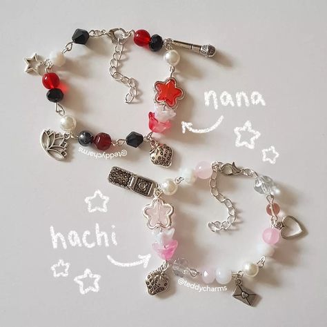 Nana Anime Jewelry, Bracelet Y2k Aesthetic, Nana Jewelry Anime, Nana Matching Bracelets, Nana And Hachi Bracelet, Hachi Bracelet, Nana Y Hachi, Cute Matching Bracelets, Nana Matching