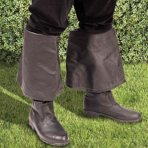 A soft, stylish all purpose period boot made of genuine black leather. Large fold-over cuff can be worn up or down. All rubber non-slip soles and heel.   <a href="http://store.pearsonsrenaissanceshoppe.com/rbsizechart.html">Size Chart</a> Cavalier Boots, Medieval Archery, Medieval Boots, Medieval Swords, Roman Sandals, Medieval Clothing, Medieval Fashion, Wedge Boot, Riding Boots