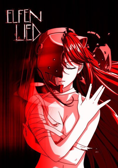 Elfen Lied Aesthetic, Red Manga Wallpaper, Elfen Lied Pfp, Elfen Lied Wallpapers, Elfin Lied, Elfen Lied Lucy, Lucy Elfen Lied, Anime Reviews, Old Anime