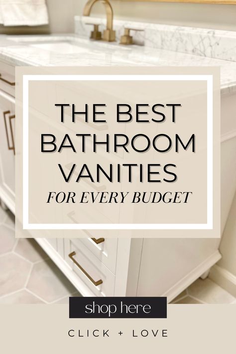 Where To Find The Best Bathroom Vanities — CLICK AND LOVE Vanity Styles, Farmhouse Style Bathroom Vanity, Bathroom Vanity Style, Marble Bathroom Vanity, Vanity Modern, Master Bath Vanity, Custom Bathroom Vanity, 36 Bathroom Vanity, Bathroom Vanity Designs