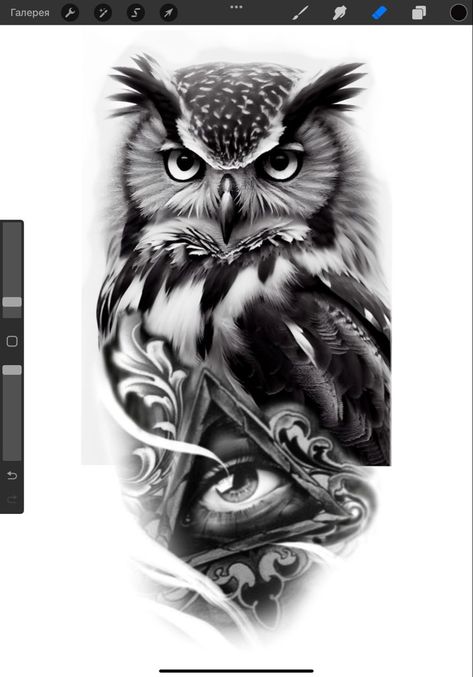 Realistic Owl Tattoo Design, Owls Tattoo, Unique Animal Tattoos, Realistic Owl Tattoo, Owl Tattoo Drawings, Filigree Tattoo, White Ink Tattoo, Forearm Sleeve Tattoos, Owl Tattoo Design