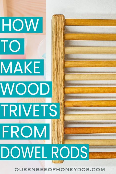 Dowels Projects, Woodworking Gift Ideas, Rustic Woodworking Projects, Easy Gifts To Make, Trivets Diy, Wooden Toys Diy, Cabin Crafts, 6th Form, Wood Trivets