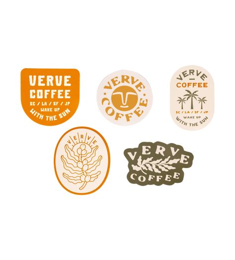 Love it? Flaunt it. Express your love of good coffee with our Verve Summer-inspired sticker pack—limited edition. Collect them now before they’re gone. Each pack includes five original stickers. #designers #coffeeshopbranding #illustration 🔥


... Coffee Shop Stickers, Coffee Moodboard, Gd Logo, Relaxing Quotes, Coffee Merch, Farm Branding, Nature Logos, Coffee Shop Logo Design, Relax Quotes