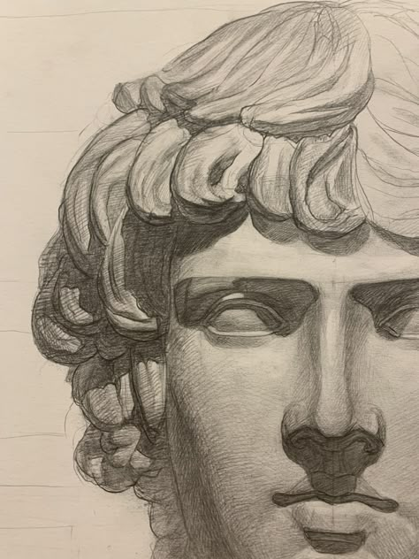 How To Draw Greek Statues, Greek Statues Drawing, Roman Art Drawing, Greek Sketches, Greek Statue Drawing, Statues Drawing, Greek Drawings, Roman Drawings, Statue Drawing