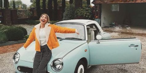 The story behind Zoella's new car will leave you seething with jealousy - CosmopolitanUK Maximalism Fashion, Alfie Deyes, Zoe Sugg, Zoella, Lucky Ladies, Cute Cars, Treasure Hunt, Garage Door, Girly Photography