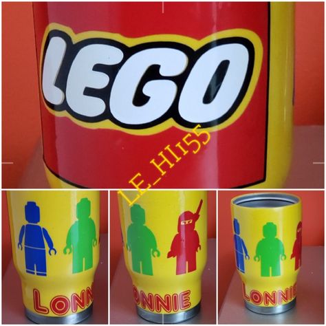 8 oz. Lego tumbler Lego Tumbler Ideas, M&m Tumbler Cup, Mario Tumblers, Gamer Tumbler Cup Ideas, Lego Tumbler, Kid Tumblers Cups Boy, Fancy Cups, Fancy Cup, Fanta Can