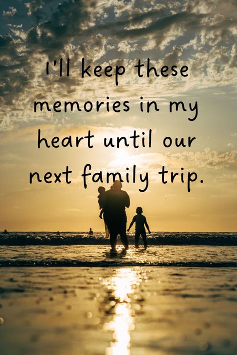 Celebrate the beauty of family travel with these heartwarming Instagram captions! From spontaneous adventures to cherished moments, these captions will convey the love and happiness of your journey #FamilyLove #TravelTogether #AdventureTime #FamilyFirst #ExploreTogether #TravelMemories #FamilyFun #HappyMoments #TravelInspired #MakingMemoriesTogether Family Vacation Quotes Memories, Travel Memories Quotes, Happy Travel Quotes, Family Trip Quotes, Trip Captions, Family Vacation Quotes, Spontaneous Adventures, Quotes Memories, Goodbye Quotes