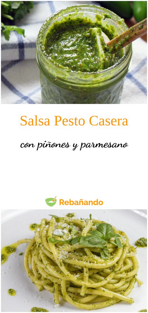 Viaja hasta Italia para disfrutar de una pasta con una buena salsa de pesto casero propio de las abuela italianas. ¡Toma nota! Ideas Almuerzo, Pasta Pesto, Pasta Al Pesto, Pasta Fresca, Basil Pesto, Pesto Pasta, Cilantro, Cooking Time, Italian Recipes