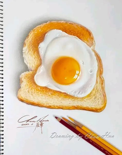 Pencil Colour Realistic Drawing, Overlapping Objects Drawing, Food Sketch Pencil, Realistic Colour Pencil Drawings, Color Pencil Art Realistic, Realistic Drawings Colored Pencils, Drawings Colored Pencils, Hyper Realistic Drawings, Colored Pencil Art Projects