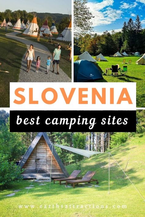 Slovenia: best camping sites. Discover the best camp spots in Slovenia. #slovenia #camping #sloveniacamping #europe Slovenia Itinerary, Camping Europe, Slovenia Travel, Water Playground, Camping Sites, Travel Things, Glamping Site, Camping Spots, Europe Travel Tips