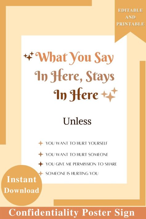 Confidentiality Poster Sign, What you say in here stays in here Poster, Calming Corner, Psychology Poster, Diversity Poster Psychology Posters, Diversity Poster, Calming Corner, Modern Home Office, I Got You, Modern Home, Wall Art Print, Self Care, Psychology