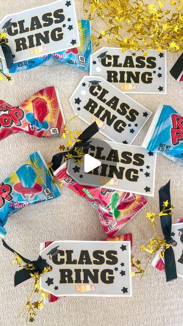 Graduation Class Gift Ideas, Gifts For Classroom Students, 6th Grade Graduation Ideas, Classroom Gifts For Students, 5th Grade Graduation, Ring Pops, Class Rings, Dollar Tree Finds, Ring Pop