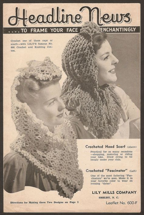 Vintage Crochet Head Scarfs and Cape PatternsPDF instant digital downloadNOT a finished item, instructions to make only Drama Gcse, Victorian Winter, Head Scarfs, Crochet Scarfs, Vintage Crochet Patterns, Vintage Crochet Pattern, Headline News, Crochet Vintage, Crochet Goodies