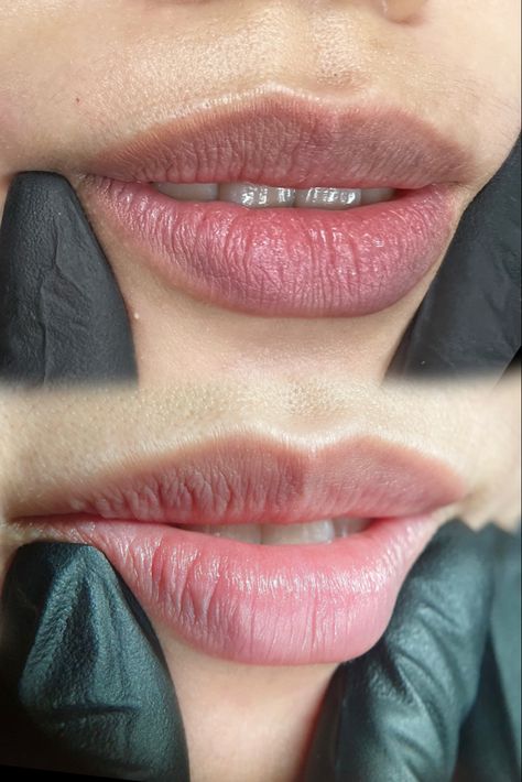 Dark Lip Neutralization, Lip Neutralization, Lip Blush Tattoo, Pmu Lips, Blush Tattoo, Lip Permanent Makeup, Tattoo Training, Tattoo Toronto, Blush Natural