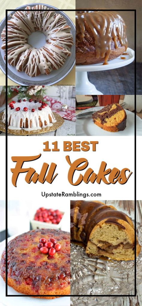 Make a tasty fall cake recipe this year! Whether your favorite fall flavor is apple, pumpkin, cranberries, walnut or maple one of these delicious fall themed cakes is sure to be a hit for your family. These autumn cake recipe ideas are perfect for a fall birthday cake, Thanksgiving or Halloween. #fallrecipes #cake #cakerecipes #fallbaking Fall Inspired Cake Flavors, Fall Flavor Cakes, Fall Harvest Cake, Fall Harvest Cake Ideas, Fall Harvest Birthday Cake, Butternut Squash Cake, Orange Spice Cake, Fall Cakes Decorating, Fall Birthday Cakes