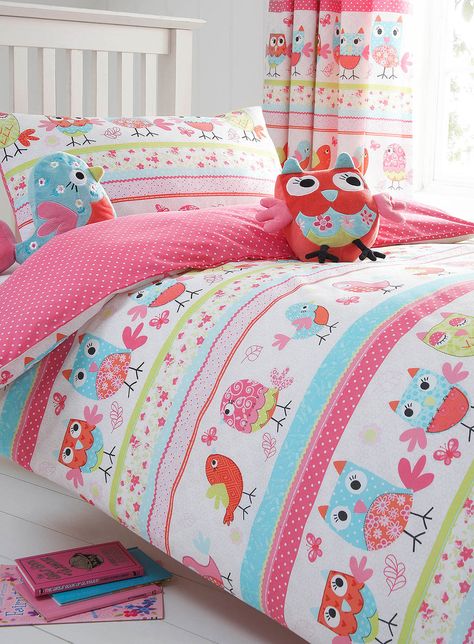 BHS Girls Bedding Cute Single Bed Sets, Animal Print Bedding Kids, Kawai Bed Sheets, Single Bedding Sets, Butterfly Bedding Kids, Owl Home Decor, Kids Christmas Bedding Bedding & Blankets, Girls Bedding Sets, Colorful Cottage